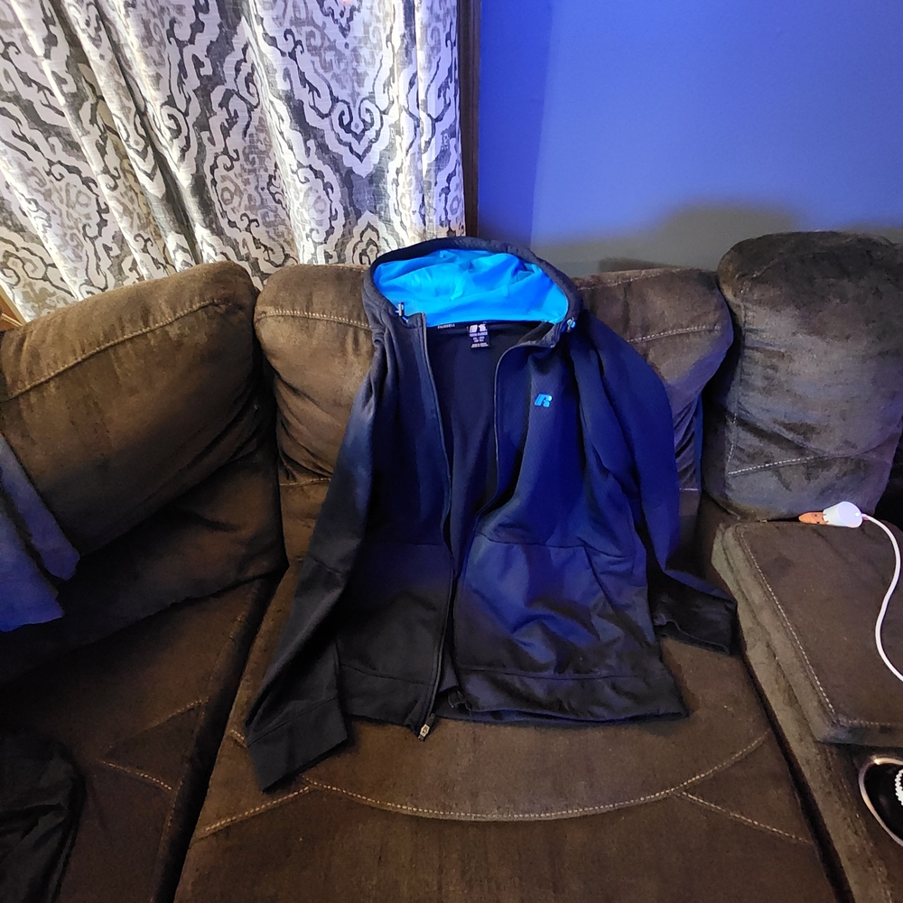 Russell Athletic Black and Blue Performance Jacket